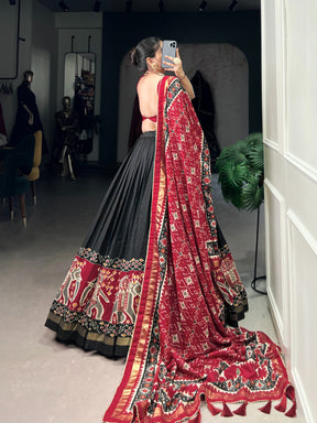 Patola Print Tussar Silk Lehenga Choli