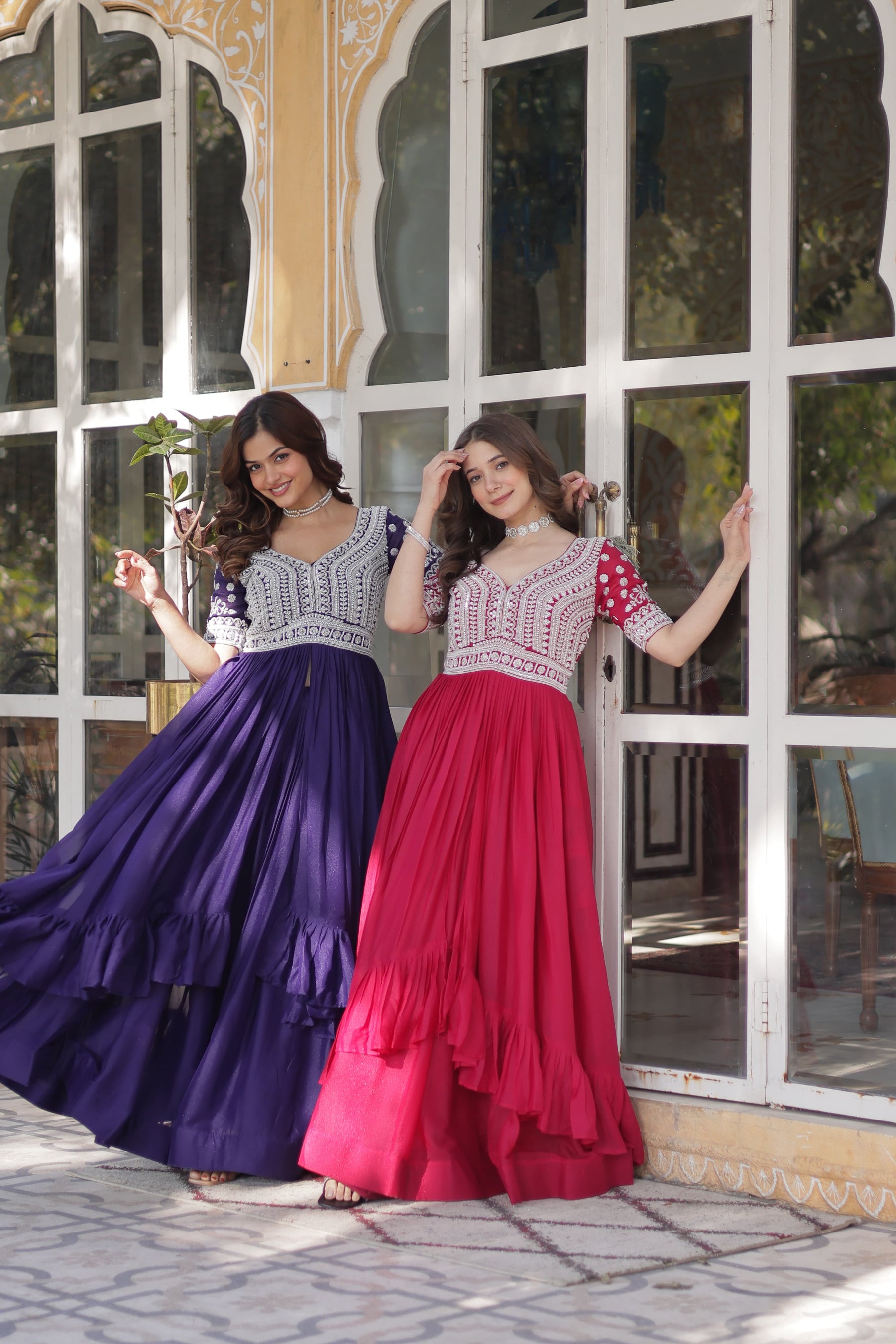 Lehenga With Readymade Slit Cut Kurti Set
