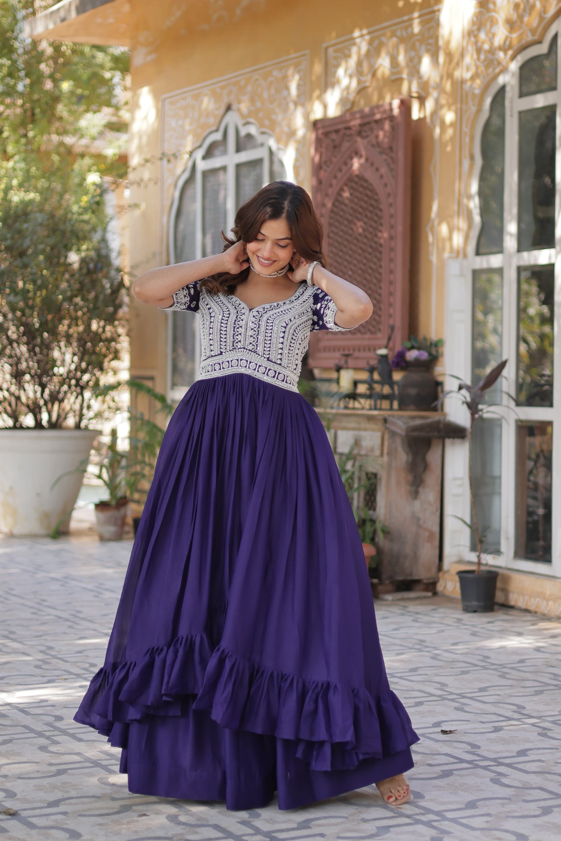 Lehenga With Readymade Slit Cut Kurti Set