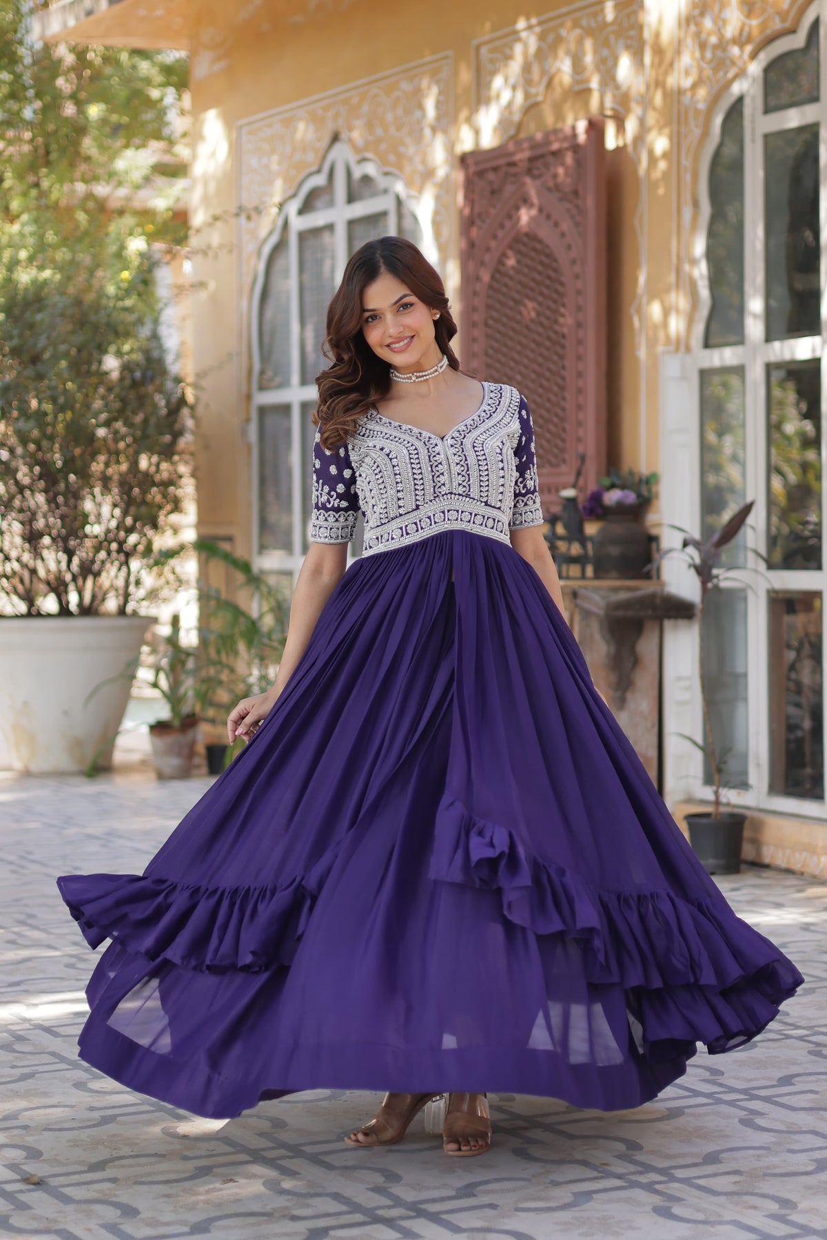 Lehenga With Readymade Slit Cut Kurti Set