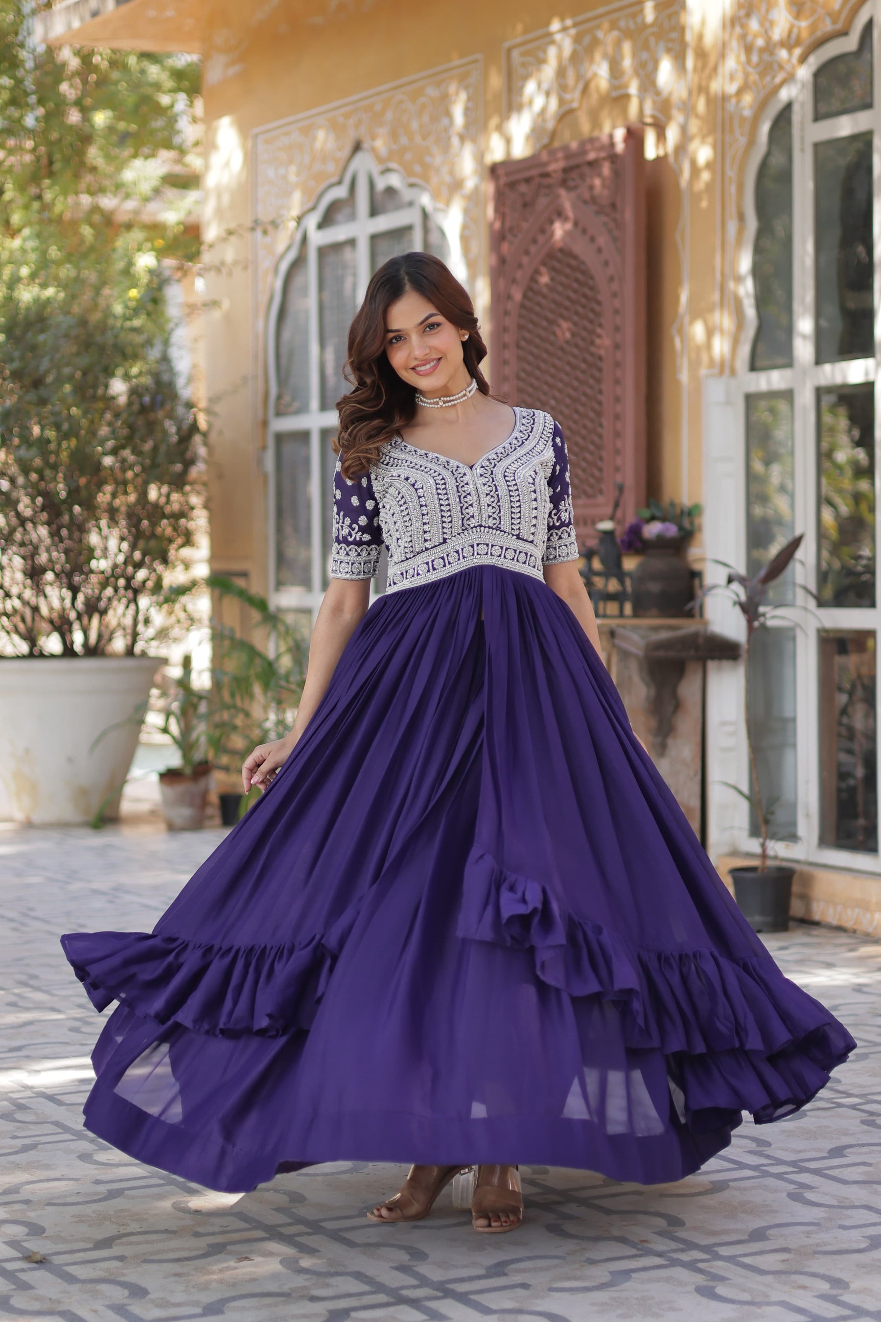 Lehenga With Readymade Slit Cut Kurti Set