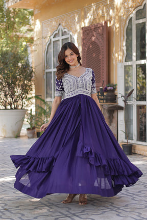 Lehenga With Readymade Slit Cut Kurti Set