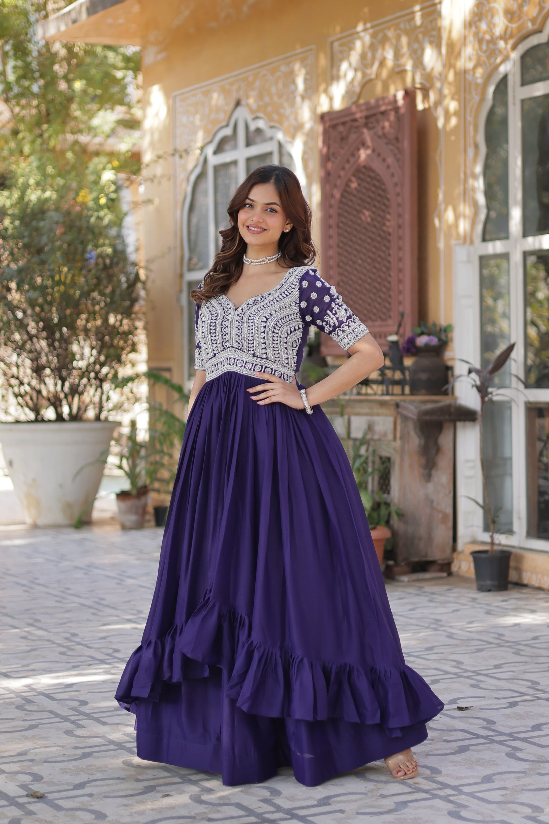 Lehenga With Readymade Slit Cut Kurti Set