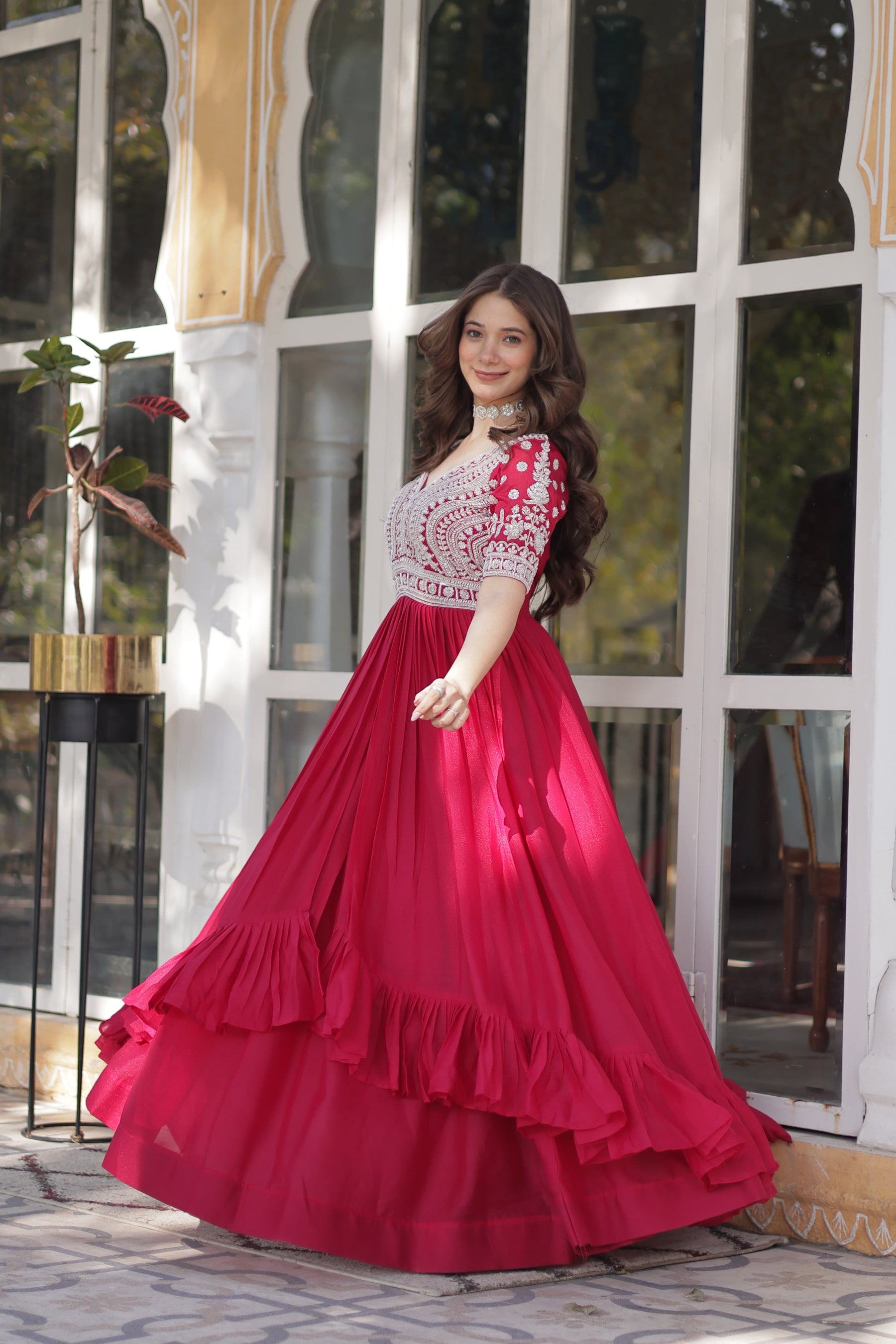 Lehenga With Readymade Slit Cut Kurti Set