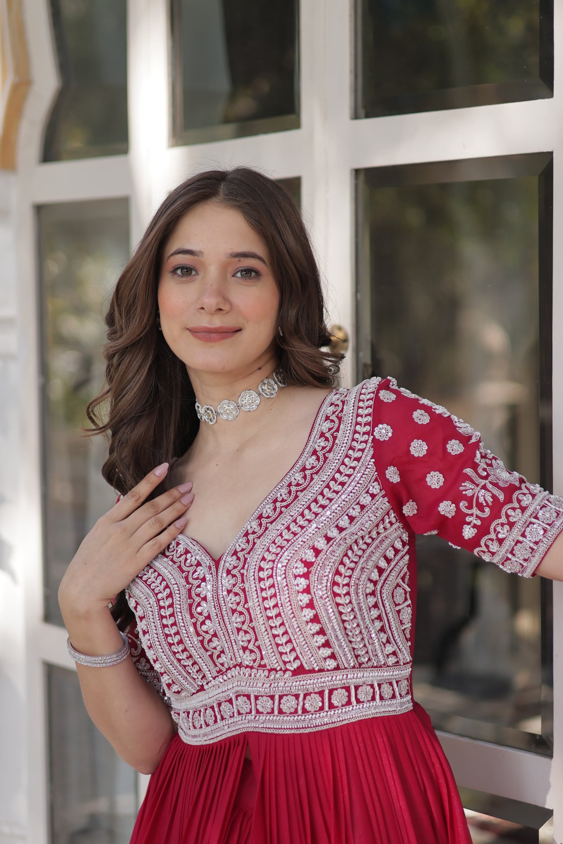 Lehenga With Readymade Slit Cut Kurti Set