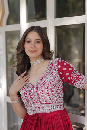 Lehenga With Readymade Slit Cut Kurti Set