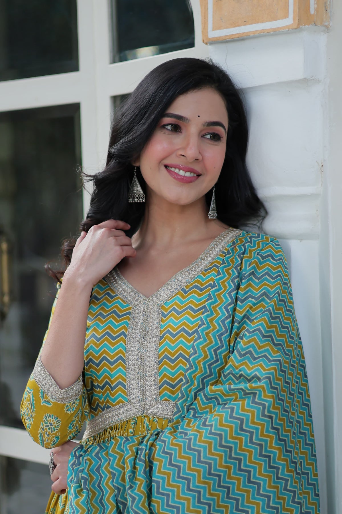 PREMIUM READYMADE COTTON KURTI SET WITH PANT & DUPATTA
