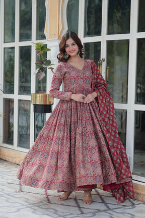 Premium Readymade Pure Cotton Kurti with Pant & Dupatta Set