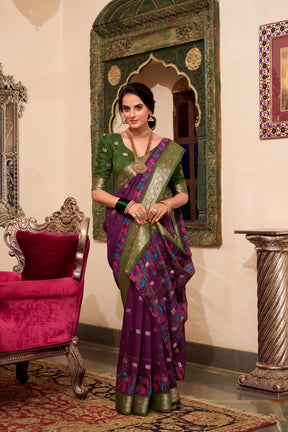 Kalamkari Print Sarees with Zari Weaving Border