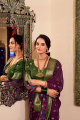 Kalamkari Print Sarees with Zari Weaving Border