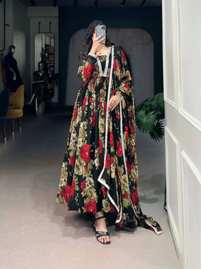 Georgette Floral Gown Collections
