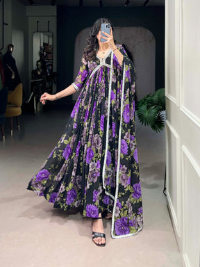 Georgette Floral Gown Collections