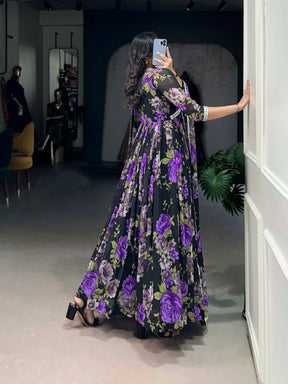 Georgette Floral Gown Collections