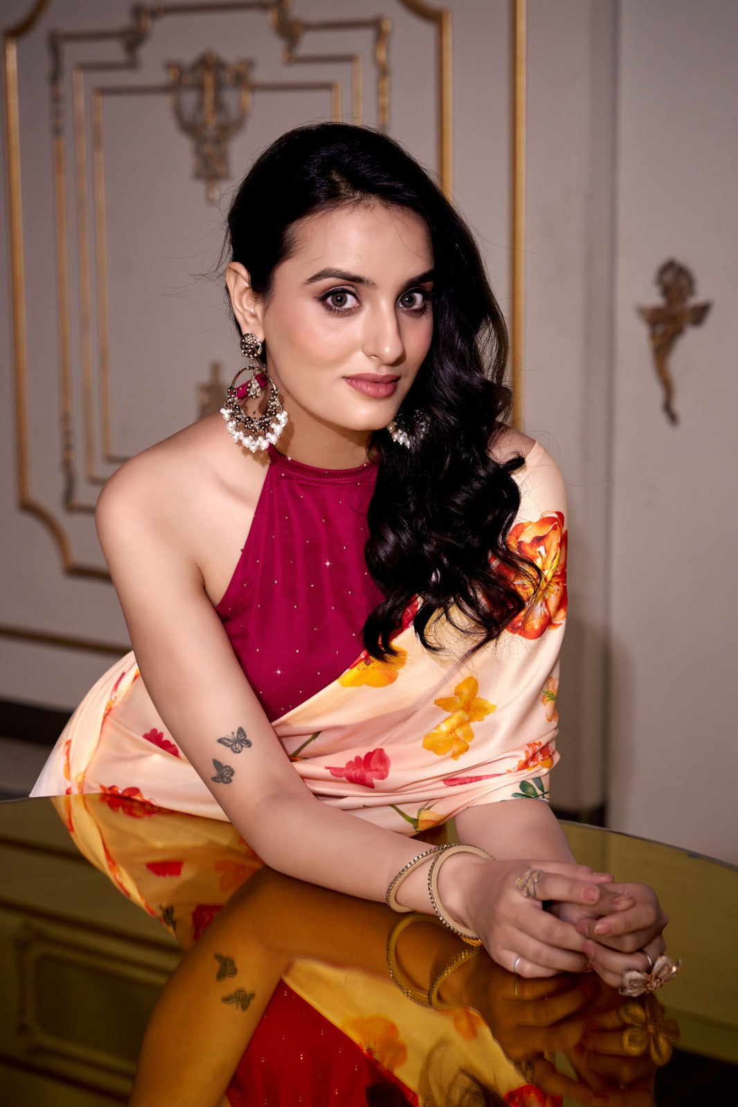 Satin Glow Printed Sarees