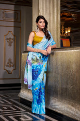 Satin Glow Printed Sarees