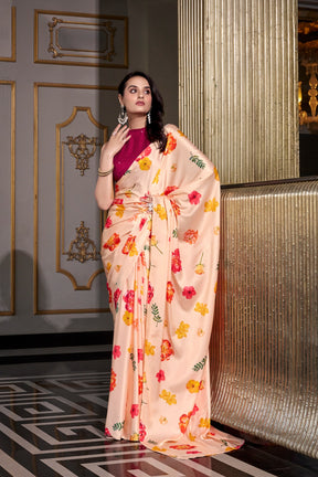 Satin Glow Printed Sarees