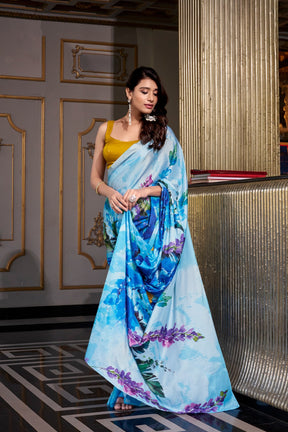 Satin Glow Printed Sarees