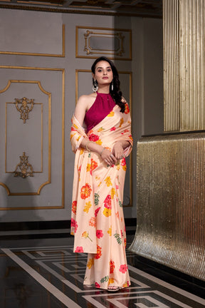 Satin Glow Printed Sarees
