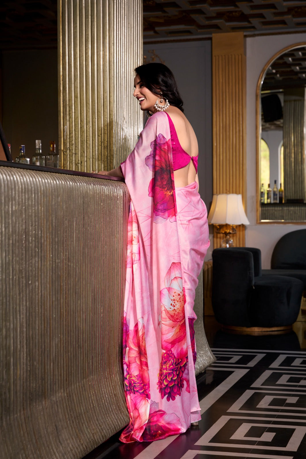 Satin Glow Printed Sarees
