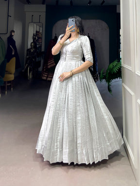 Kanjivaram Elegance with Modern Flair Gown