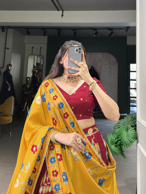 Traditional Tussar Silk Lehenga Choli Collection