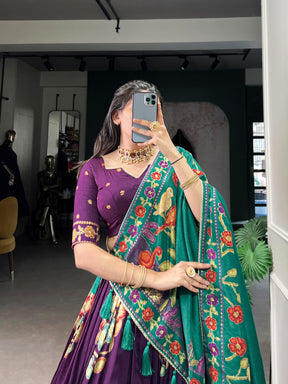 Traditional Tussar Silk Lehenga Choli Collection