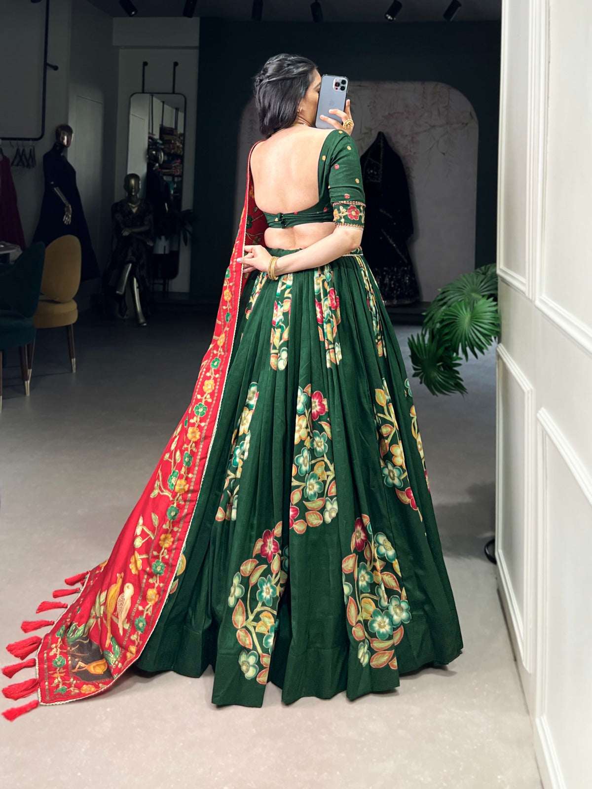 Traditional Tussar Silk Lehenga Choli Collection