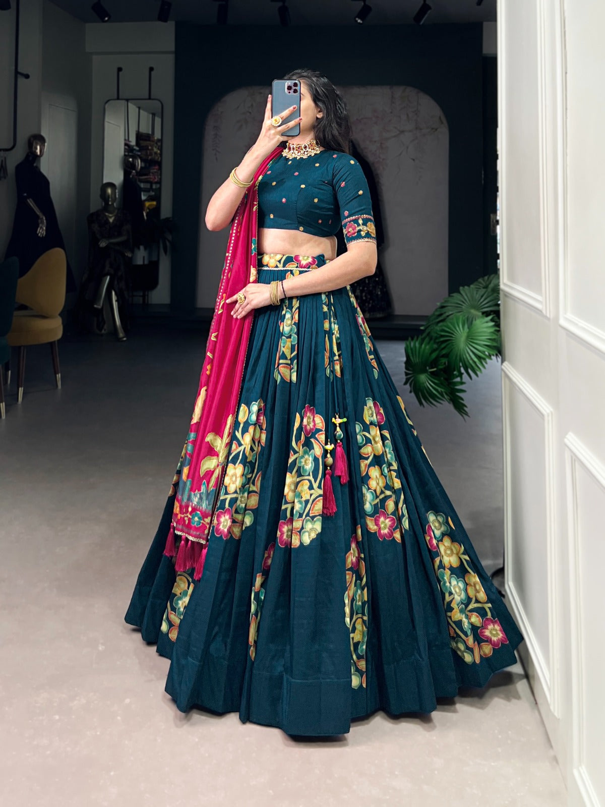 Traditional Tussar Silk Lehenga Choli Collection
