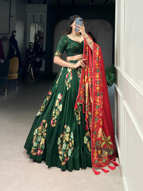 Traditional Tussar Silk Lehenga Choli Collection