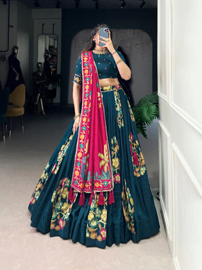 Traditional Tussar Silk Lehenga Choli Collection