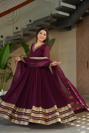 Premium Designer Readymade Gown with Dupatta