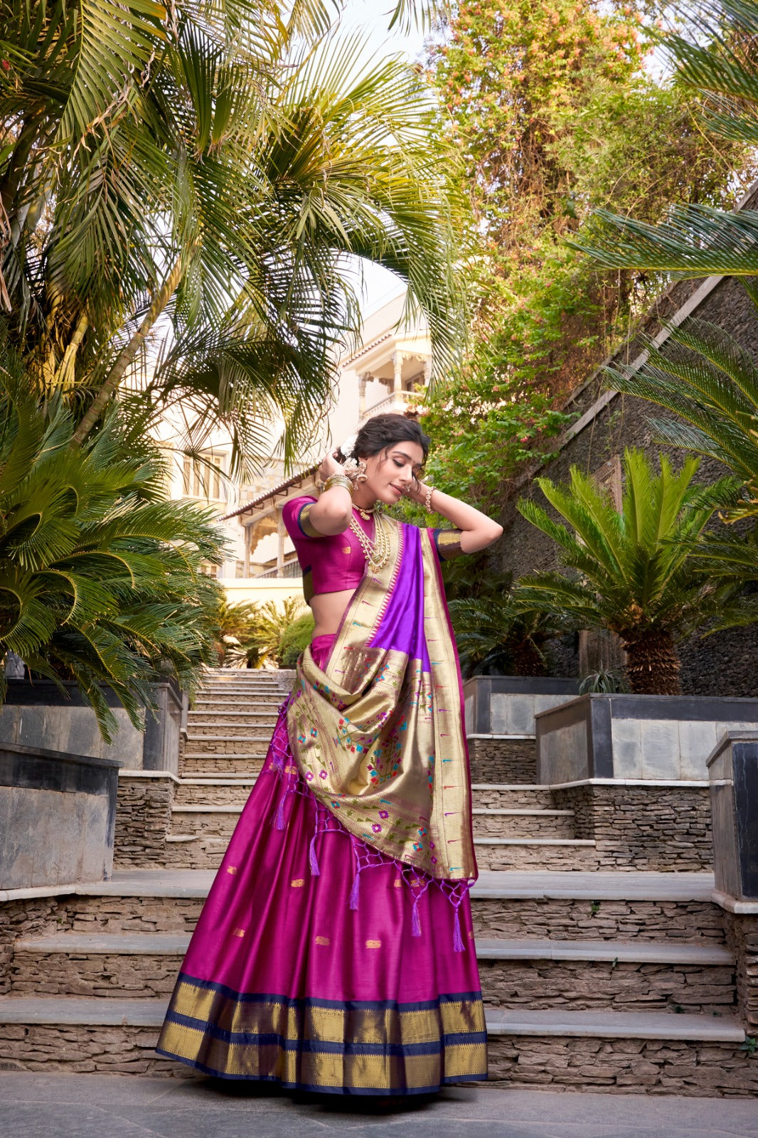 Paithani Jacquard Silk Lehenga Choli Set
