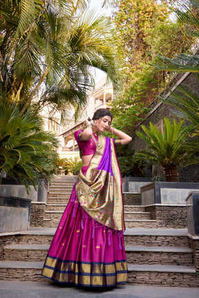 Paithani Jacquard Silk Lehenga Choli Set