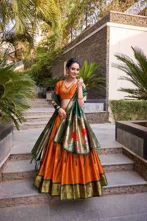 Paithani Jacquard Silk Lehenga Choli Set