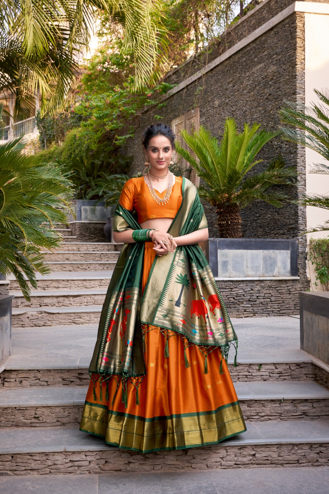 Paithani Jacquard Silk Lehenga Choli Set