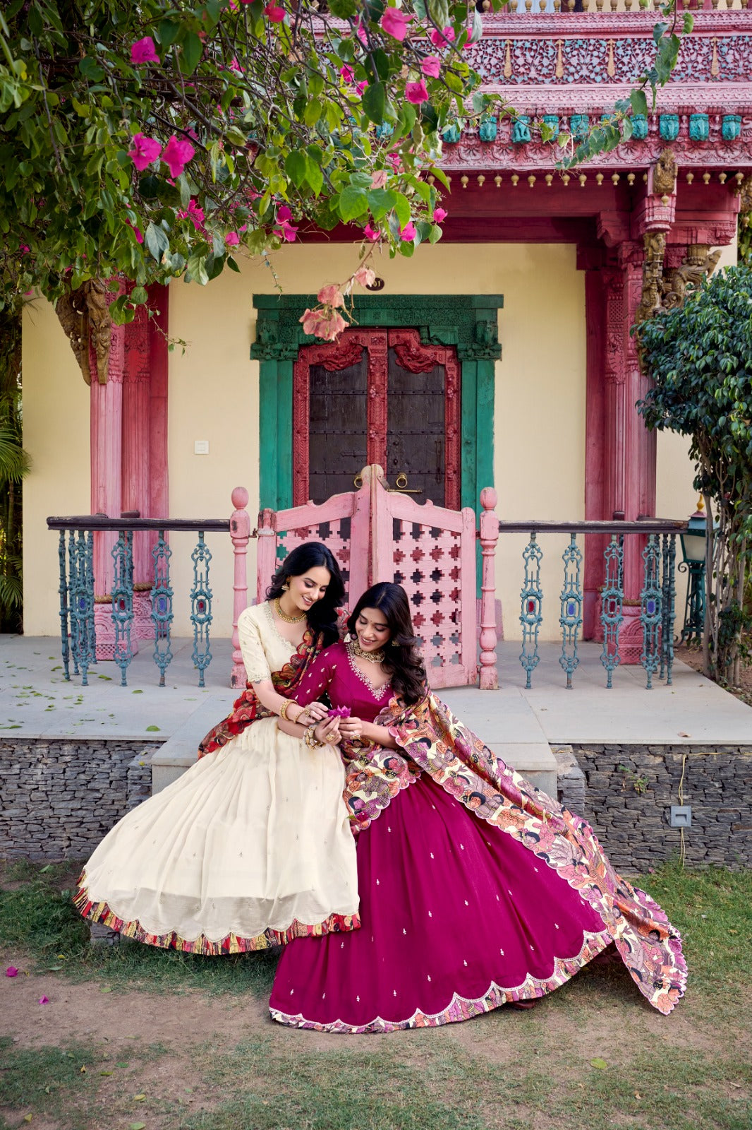 KALAMKARI ELEGANCE LEHENGA CHOLI FOR BRIDESMAIDS