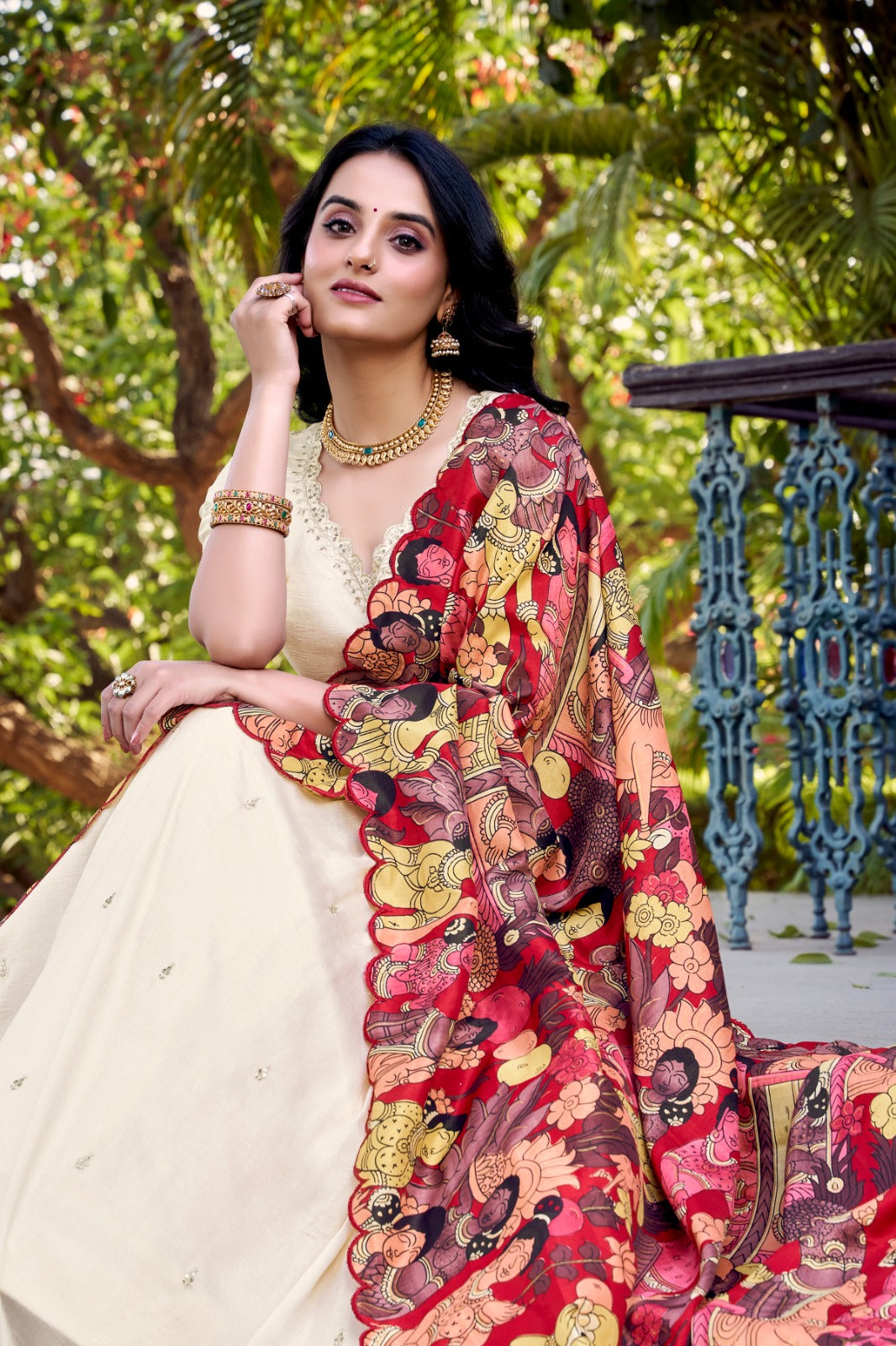 KALAMKARI ELEGANCE LEHENGA CHOLI FOR BRIDESMAIDS