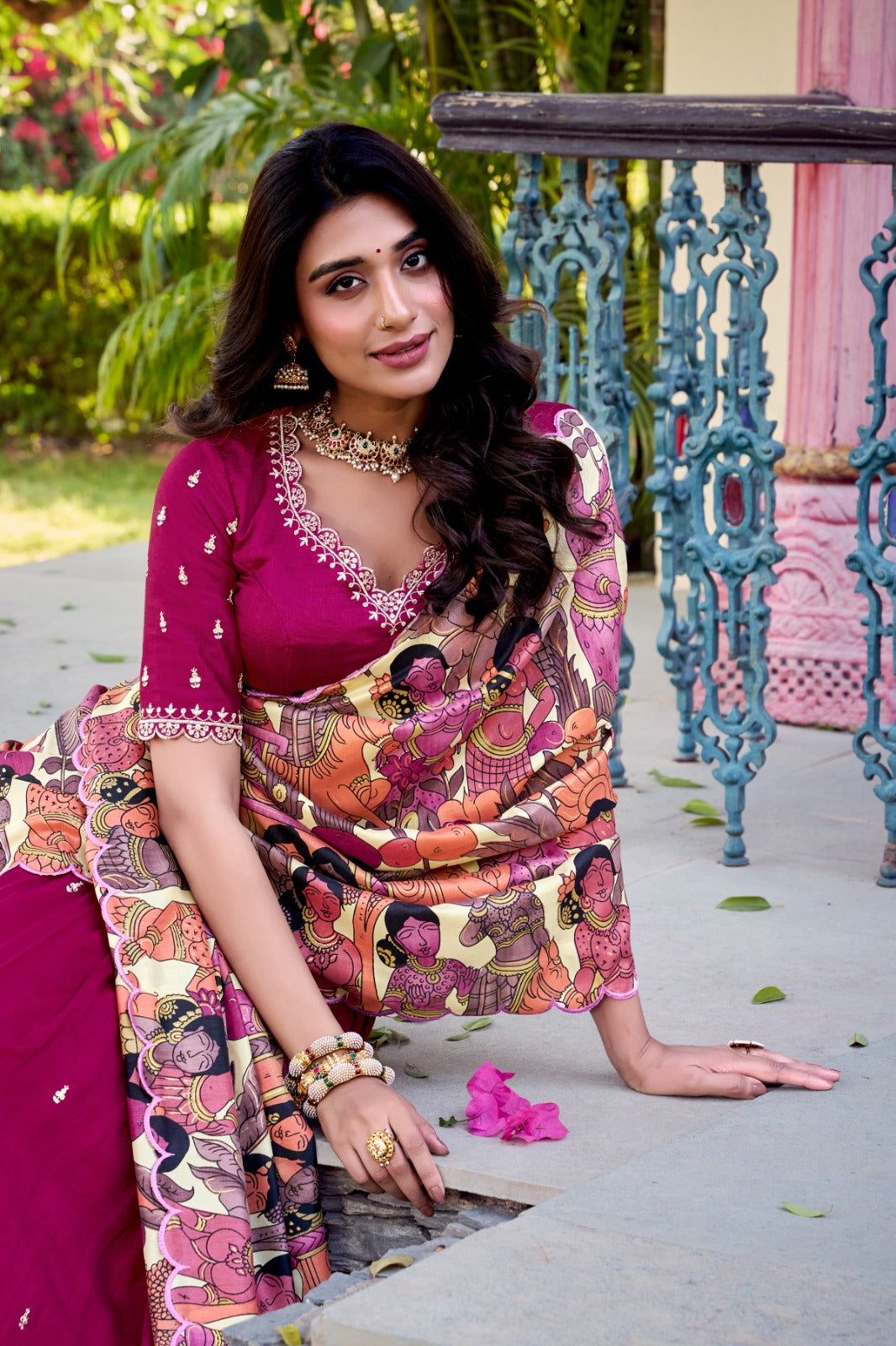 KALAMKARI ELEGANCE LEHENGA CHOLI FOR BRIDESMAIDS