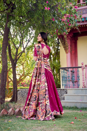 KALAMKARI ELEGANCE LEHENGA CHOLI FOR BRIDESMAIDS