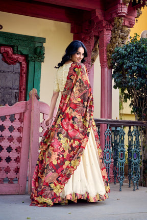 KALAMKARI ELEGANCE LEHENGA CHOLI FOR BRIDESMAIDS