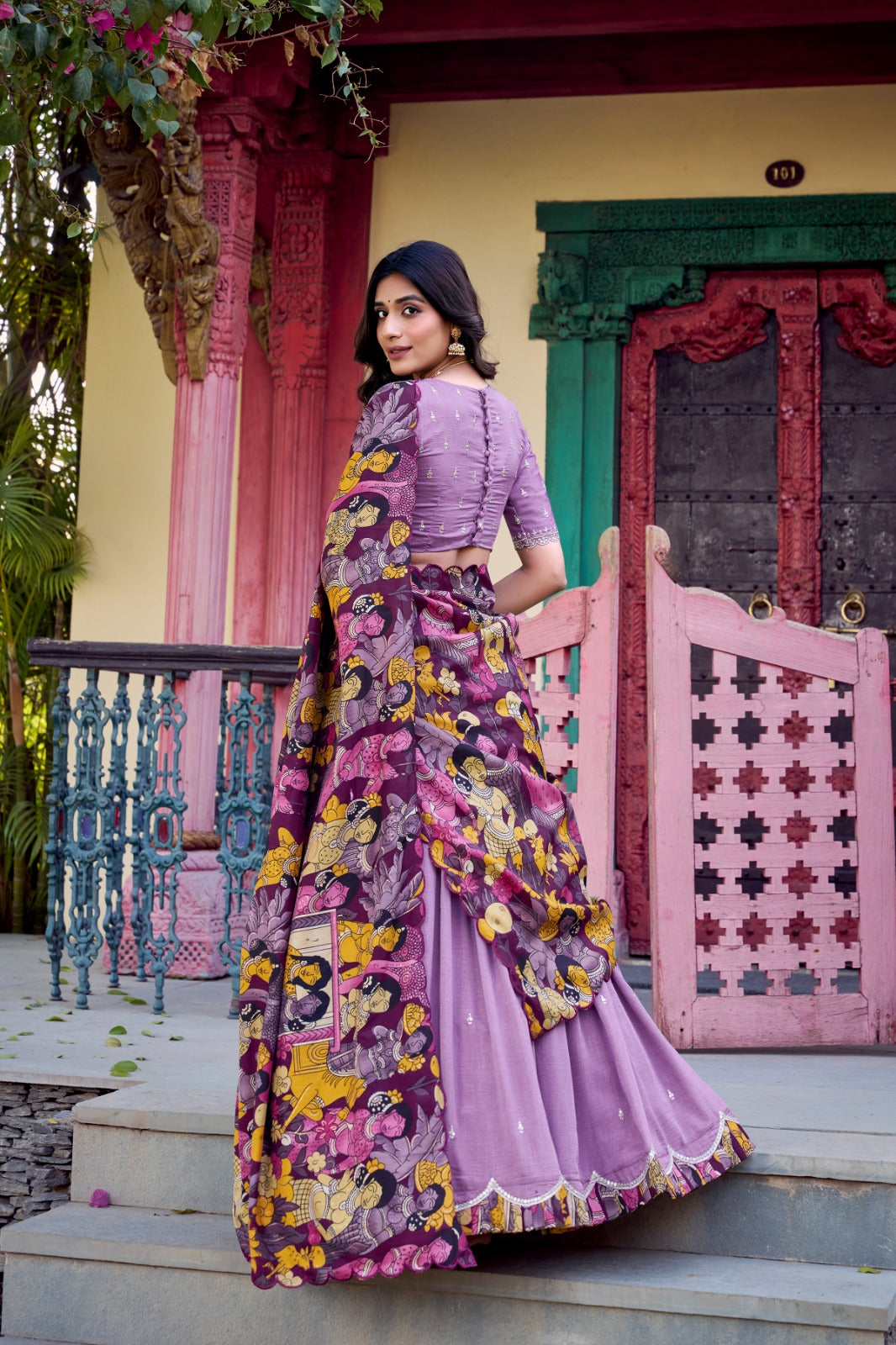 KALAMKARI ELEGANCE LEHENGA CHOLI FOR BRIDESMAIDS