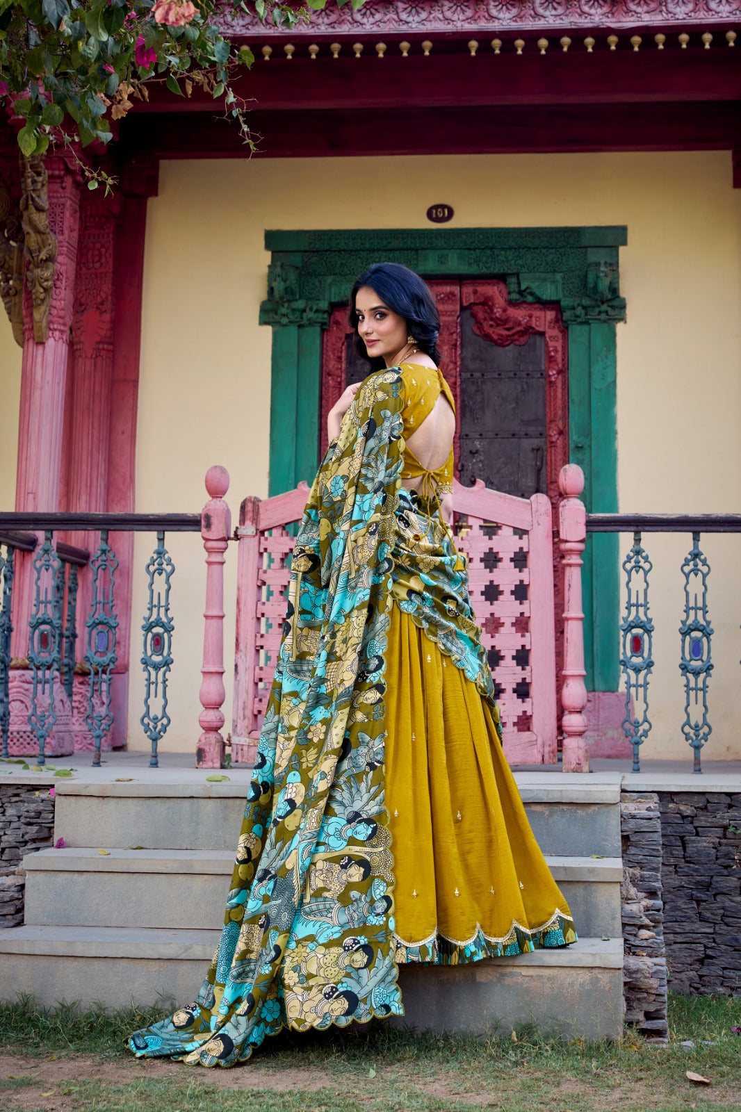 KALAMKARI ELEGANCE LEHENGA CHOLI FOR BRIDESMAIDS