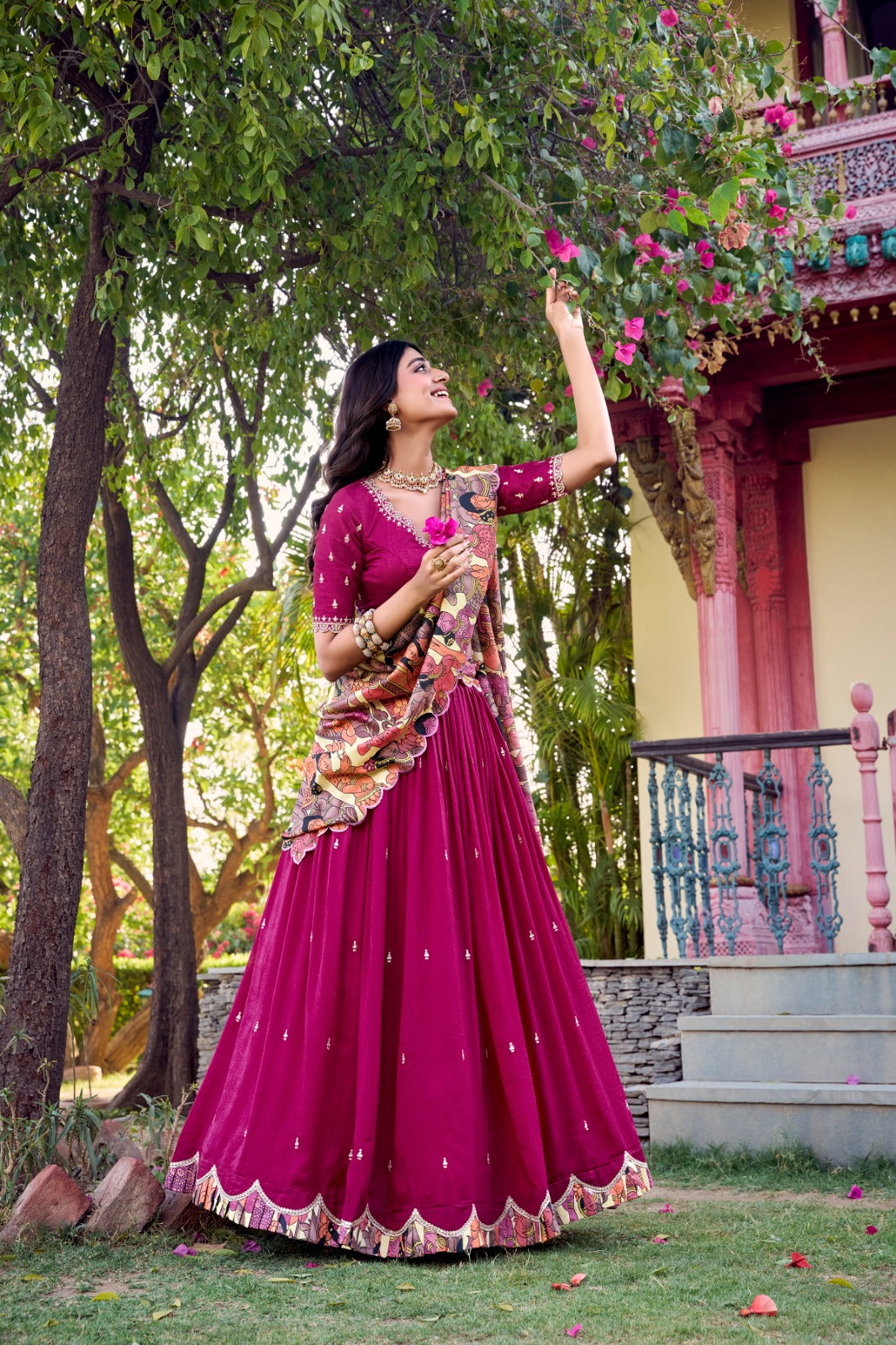 KALAMKARI ELEGANCE LEHENGA CHOLI FOR BRIDESMAIDS