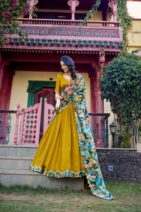 KALAMKARI ELEGANCE LEHENGA CHOLI FOR BRIDESMAIDS