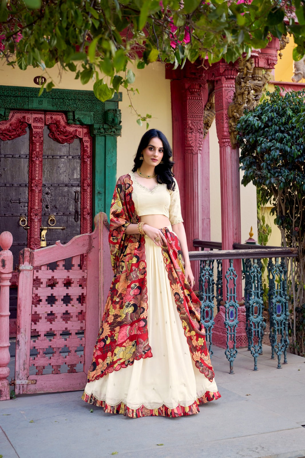 KALAMKARI ELEGANCE LEHENGA CHOLI FOR BRIDESMAIDS