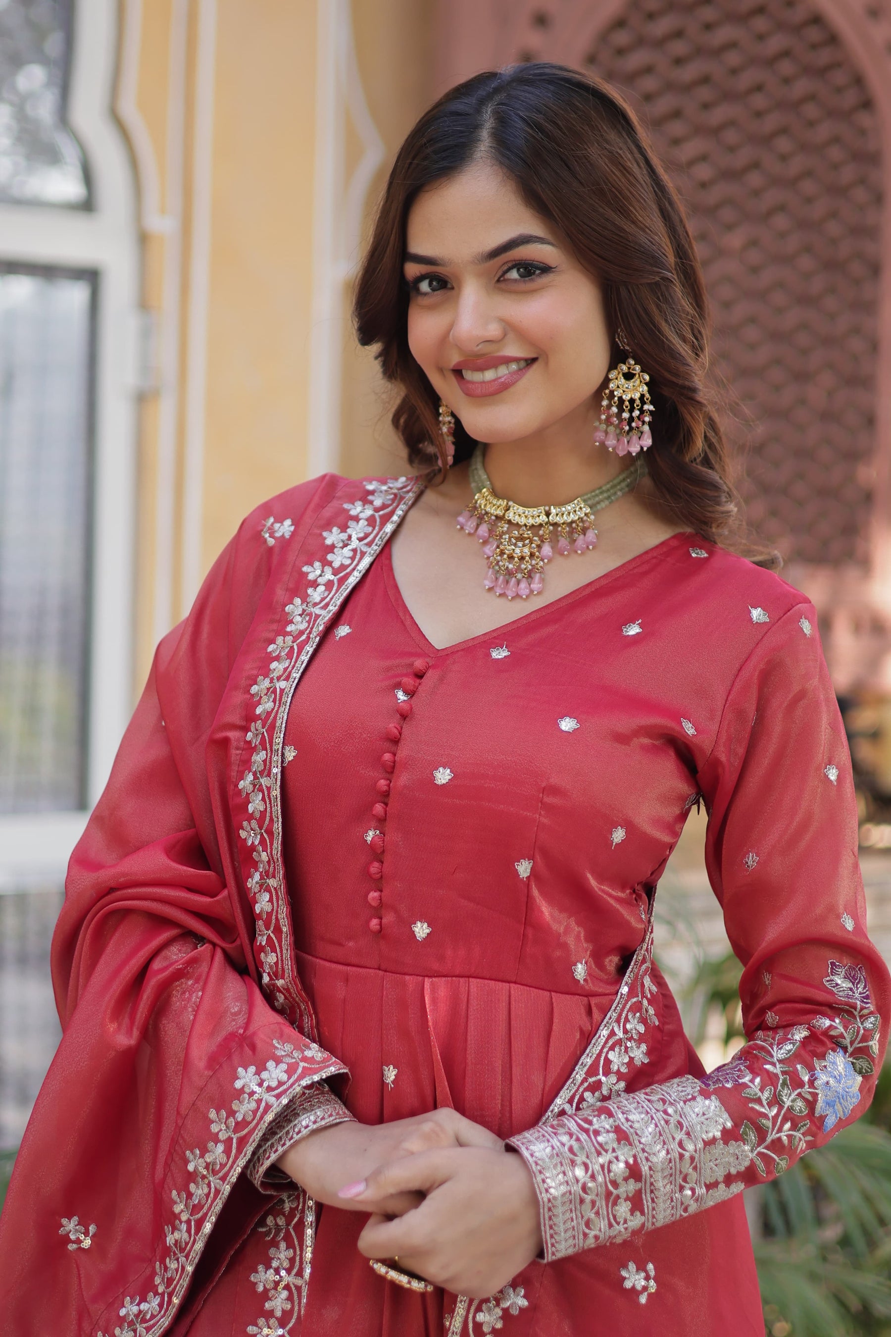 Premium Readymade Gown With Dupatta Set