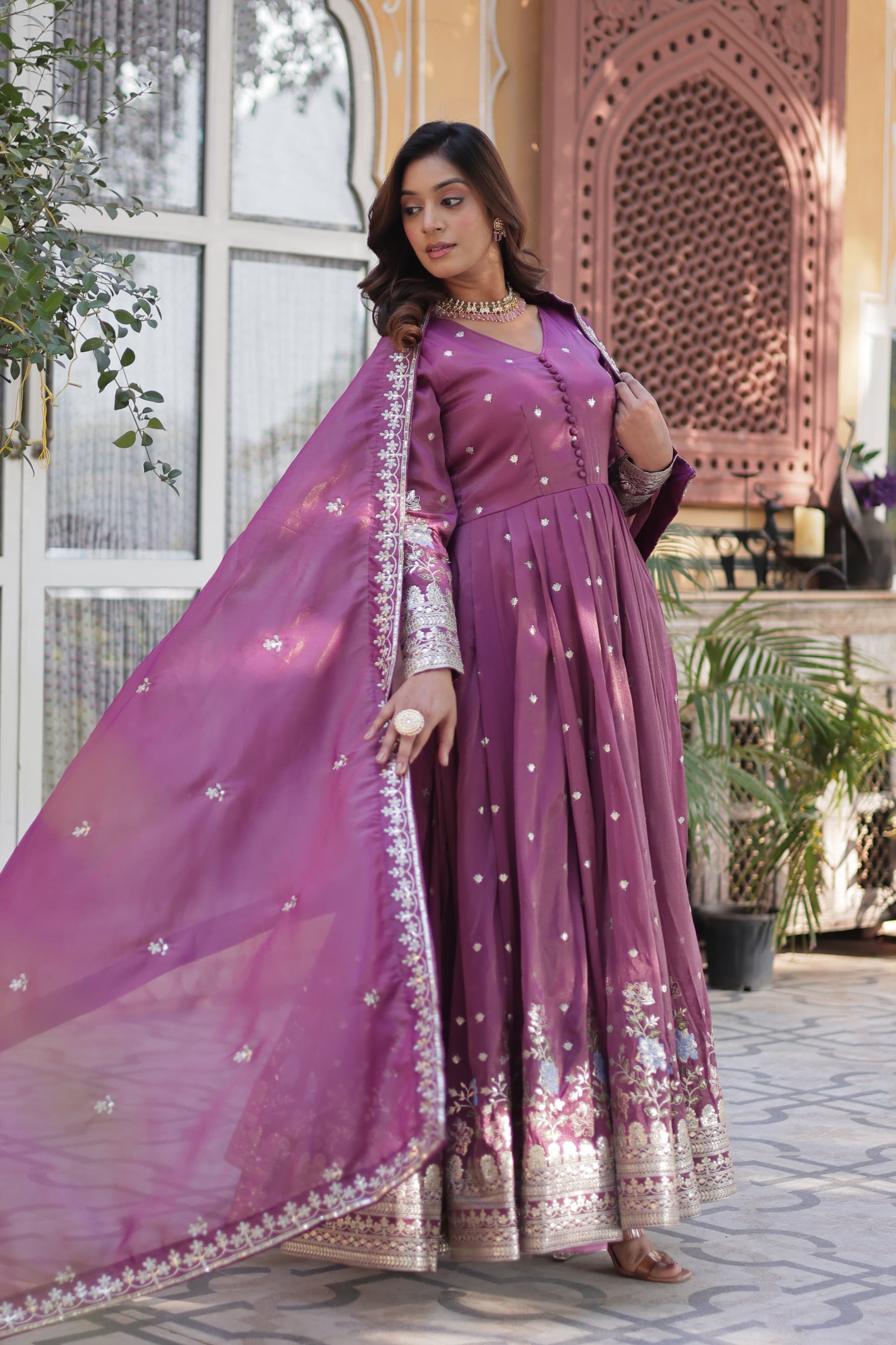 Premium Readymade Gown With Dupatta Set