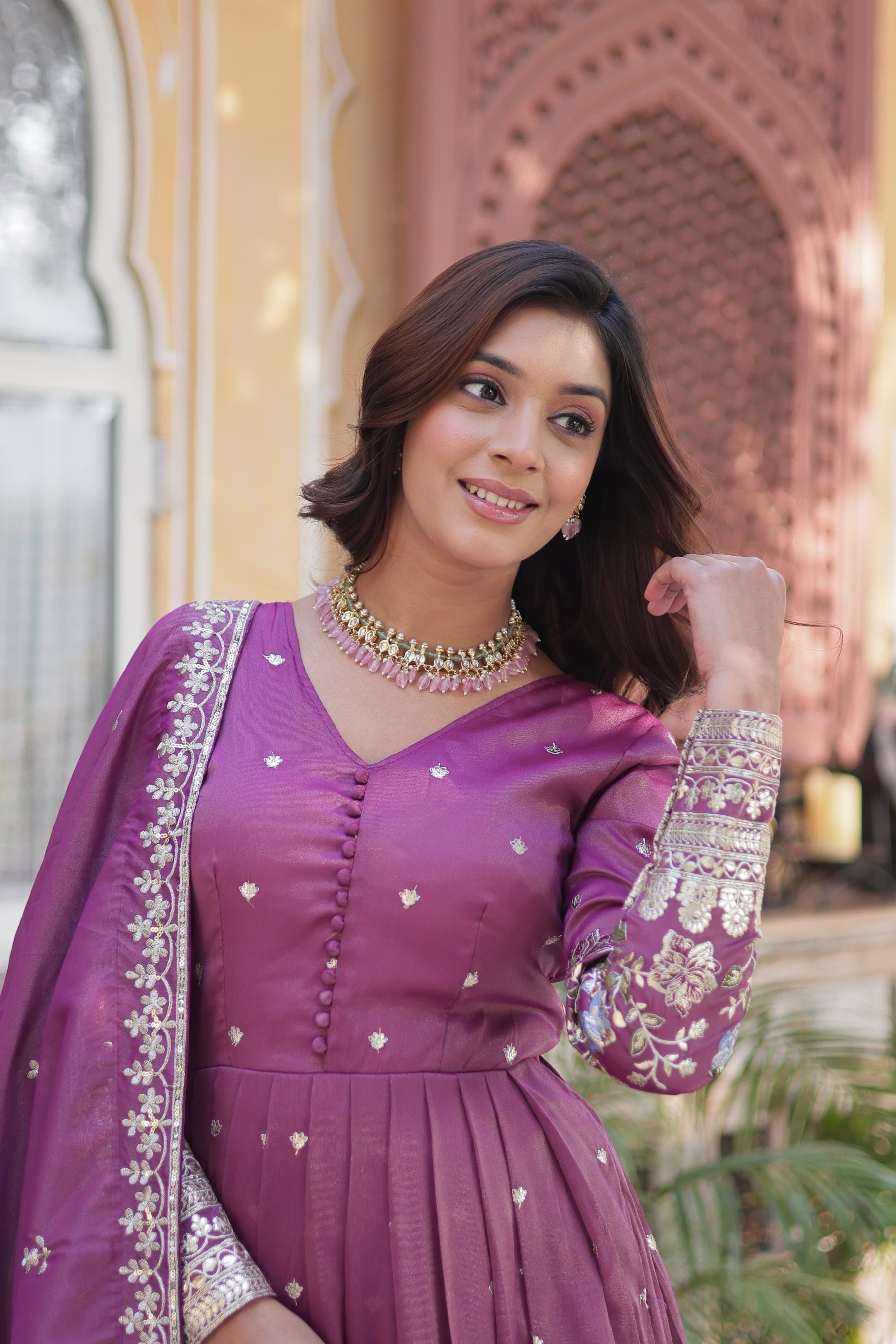 Premium Readymade Gown With Dupatta Set