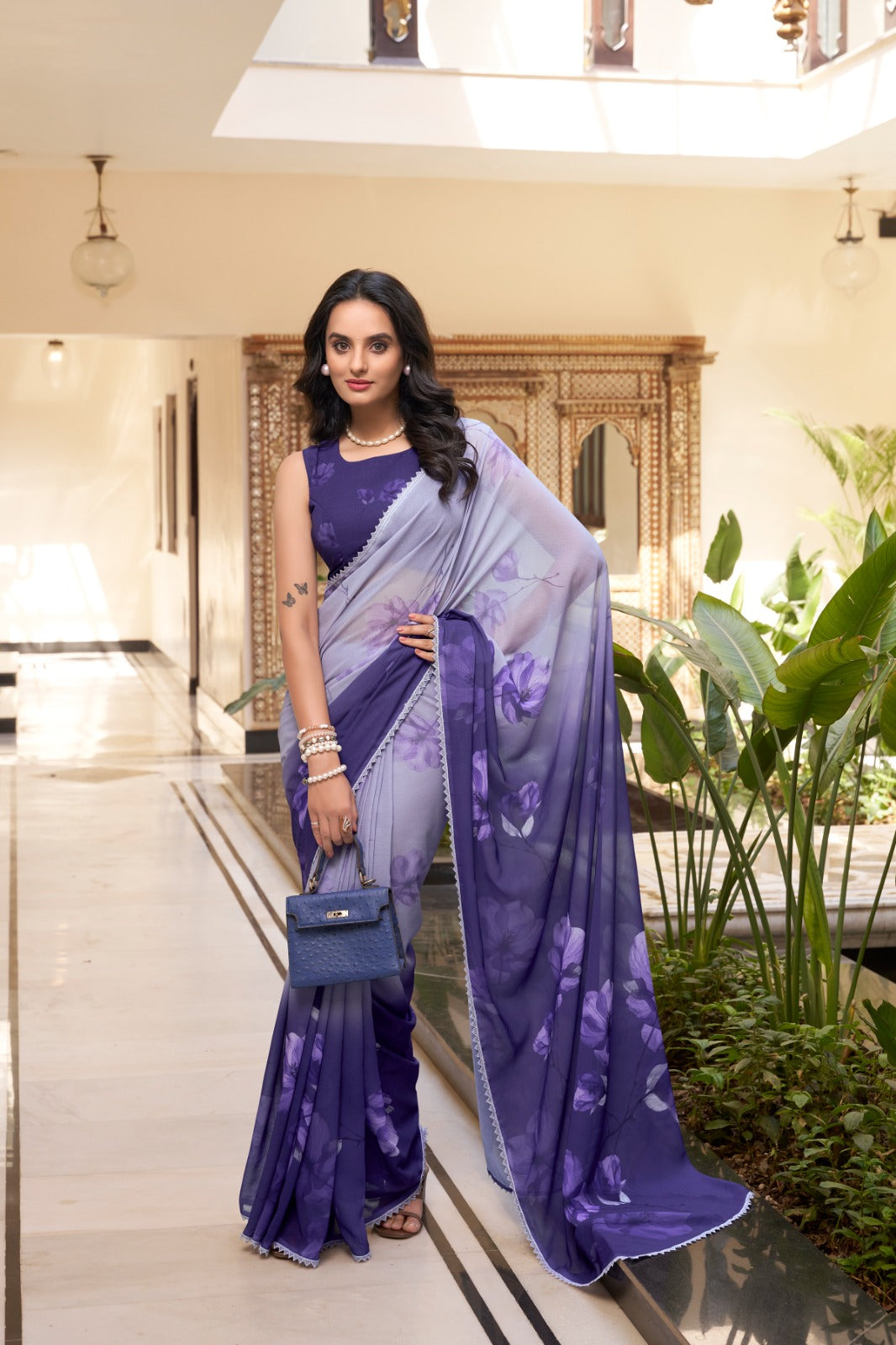 Printed Weightless Marble Sarees