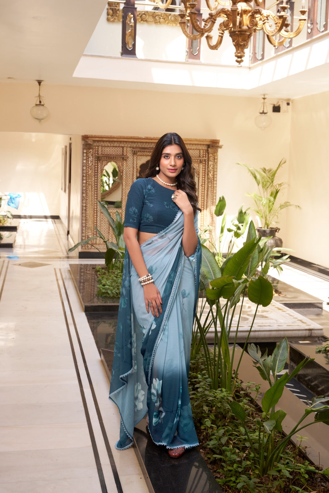 Printed Weightless Marble Sarees